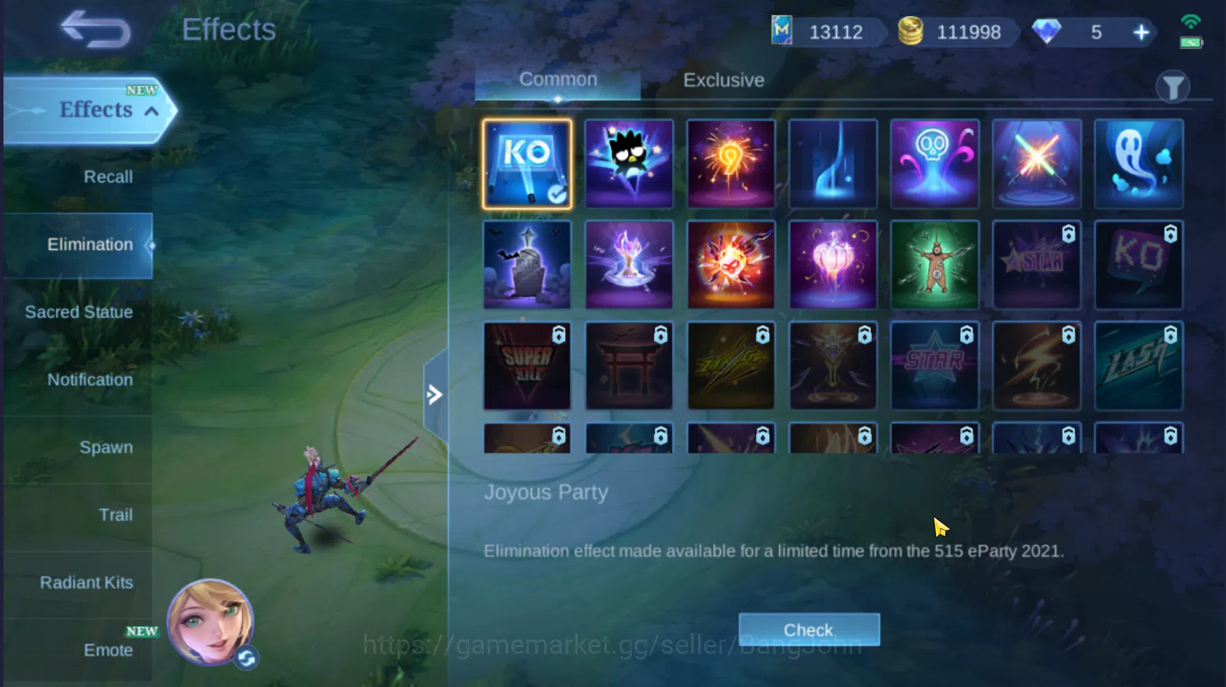 Mobile Legends: Bang Bang Accounts Others Hero 122 | Skin 196 | Recall Tas Tas on | Zodiac Hilda | KOF Karina | Roger 12