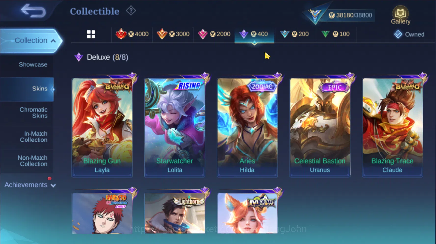 Mobile Legends: Bang Bang Accounts Others Hero 122 | Skin 196 | Recall Tas Tas on | Zodiac Hilda | KOF Karina | Roger 4