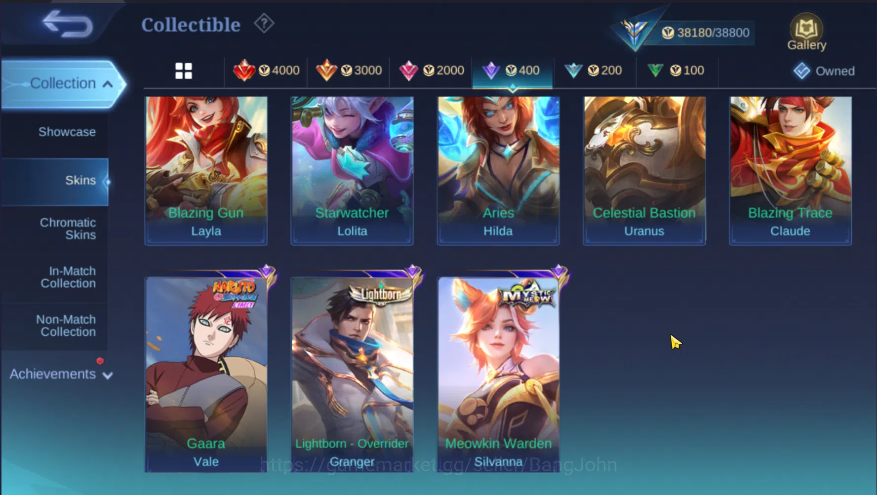 Mobile Legends: Bang Bang Accounts Others Hero 122 | Skin 196 | Recall Tas Tas on | Zodiac Hilda | KOF Karina | Roger 5