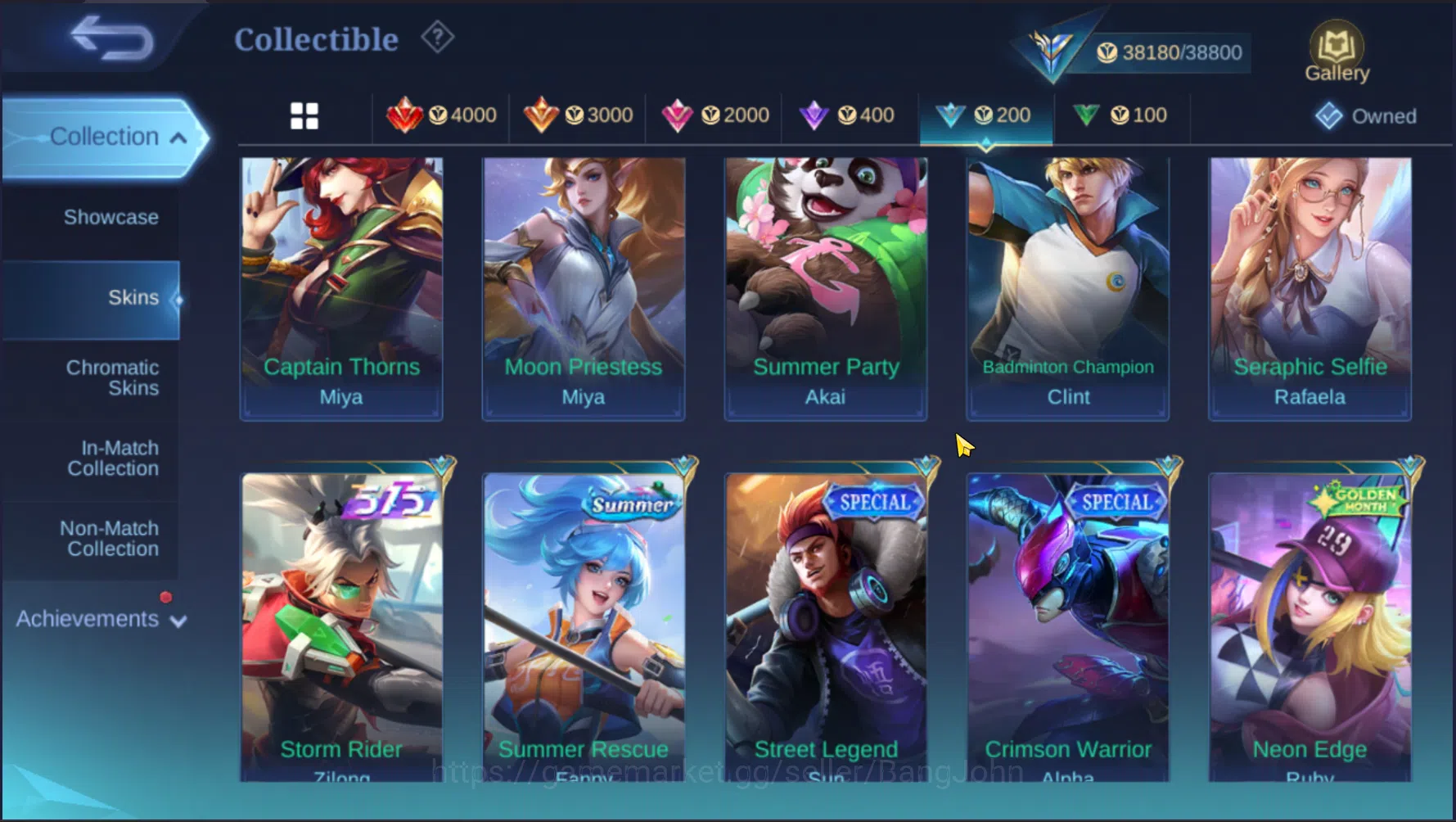 Mobile Legends: Bang Bang Accounts Others Hero 122 | Skin 196 | Recall Tas Tas on | Zodiac Hilda | KOF Karina | Roger 6