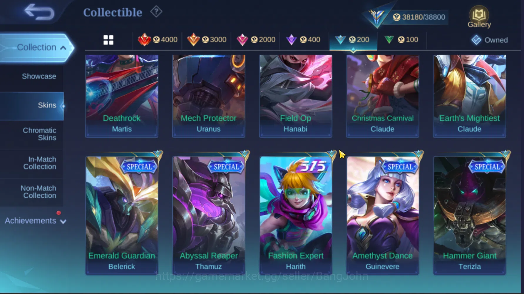 Mobile Legends: Bang Bang Accounts Others Hero 122 | Skin 196 | Recall Tas Tas on | Zodiac Hilda | KOF Karina | Roger 8