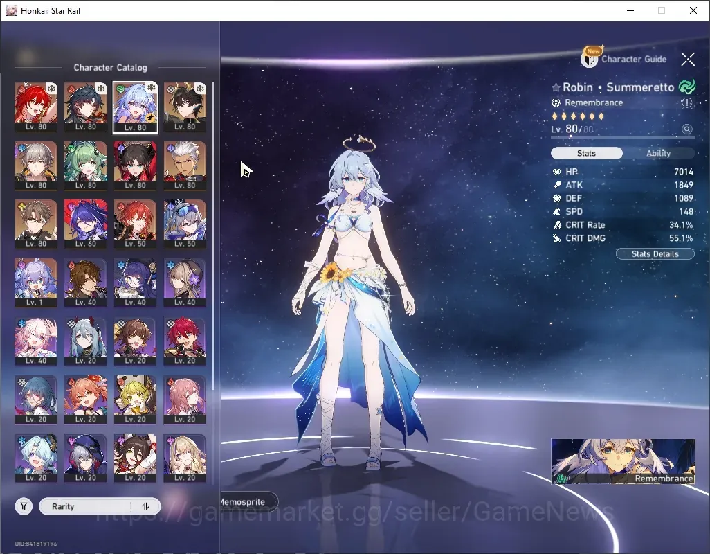 Honkai Star Rail Accounts Others Asia|TL 15|1 PremTeam|9 Limited (Robin Summeretto E1,Archer)+Sign HimeNova,Mortenax,Rin 1
