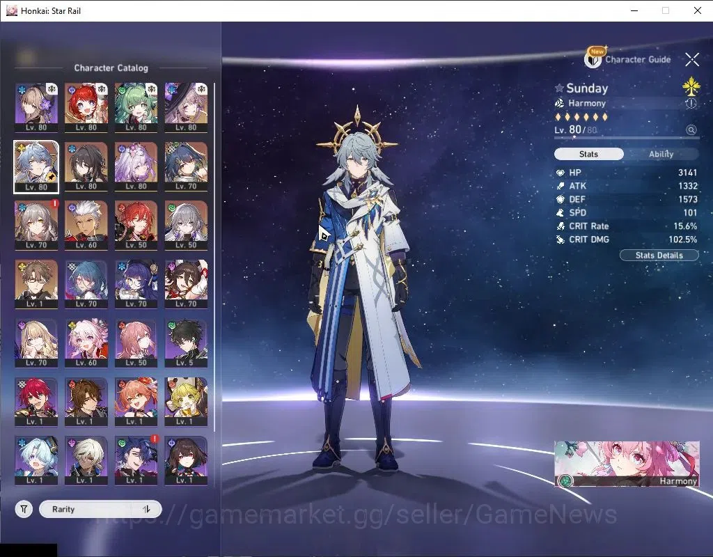 Honkai Star Rail Accounts Asia|TL 66|8 Limited|Castorice+Sign,Sunday,The Her image 4