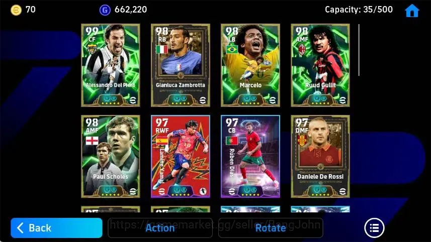 eFootball Accounts Mobile|PW 3197|Alessandro Del Piero Epic,Marcelo E image 3