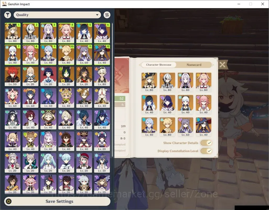 Genshin Impact Accounts Others ASIA|AR 52|9 1
