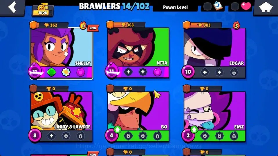 Brawl Stars Accounts 1008 Trophy|14 Brawlers 2 Max Lvl [Nita,Shelly]|5  image 5