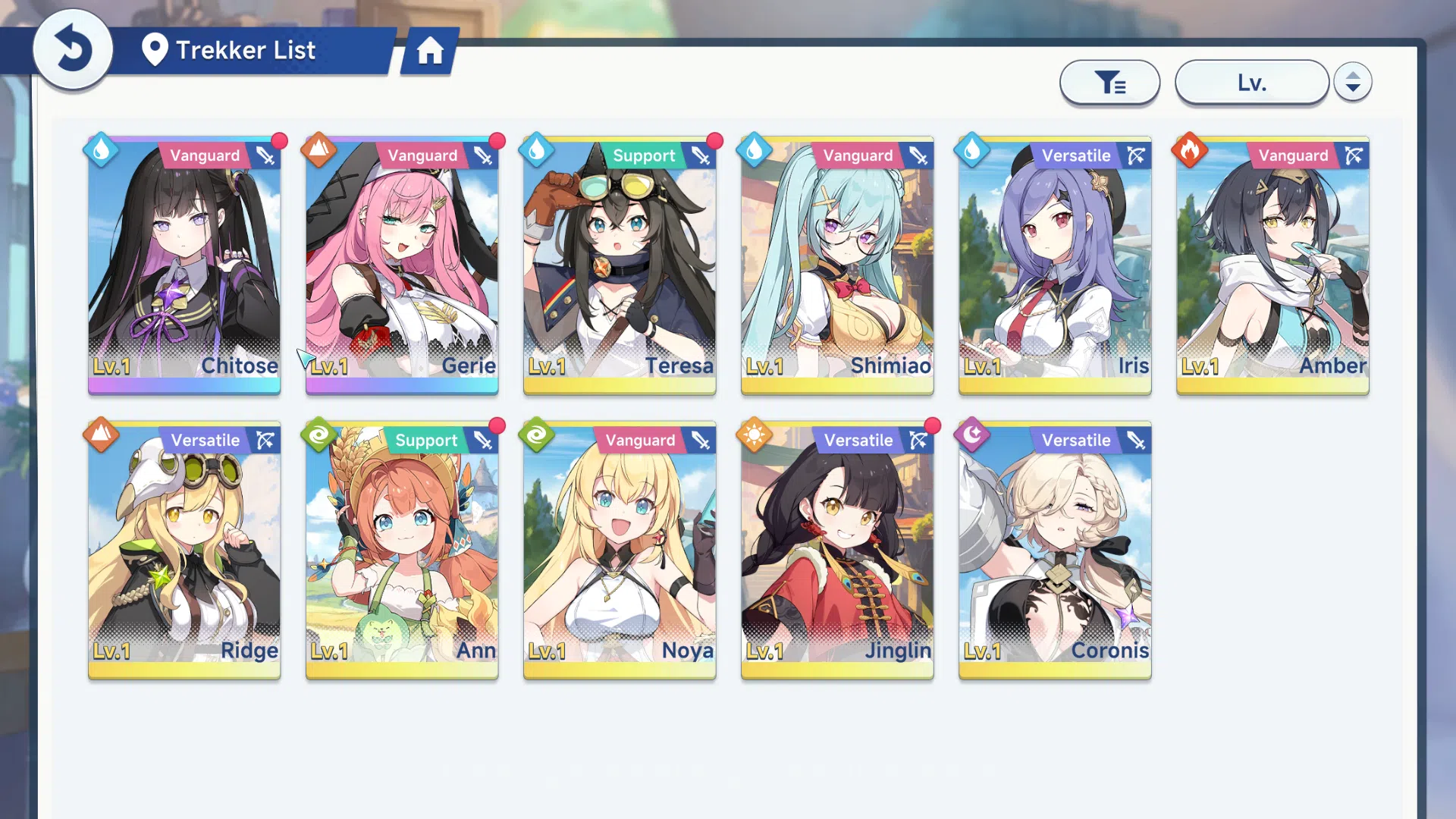 Stella Sora Accounts Global|Fresh Starter Chitose & Gerie T1 + 9 SR|Story 1-1|Log Yostar|Check SS(SSR724) 2