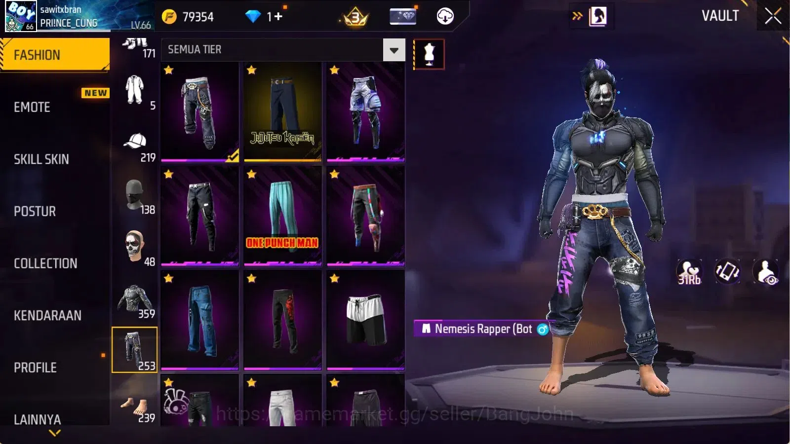Free Fire Accounts Indonesia | Evo(MP40 Lvl7) | Vault 395 | Bundle Yu image 12