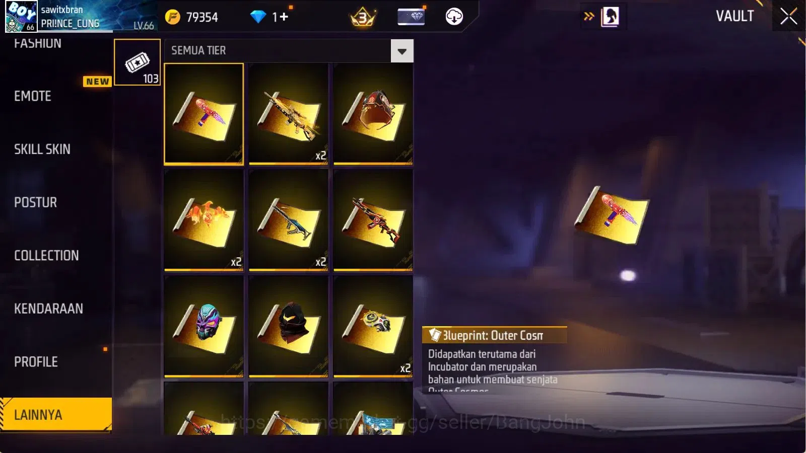 Free Fire Accounts Indonesia | Evo(MP40 Lvl7) | Vault 395 | Bundle Yu image 17