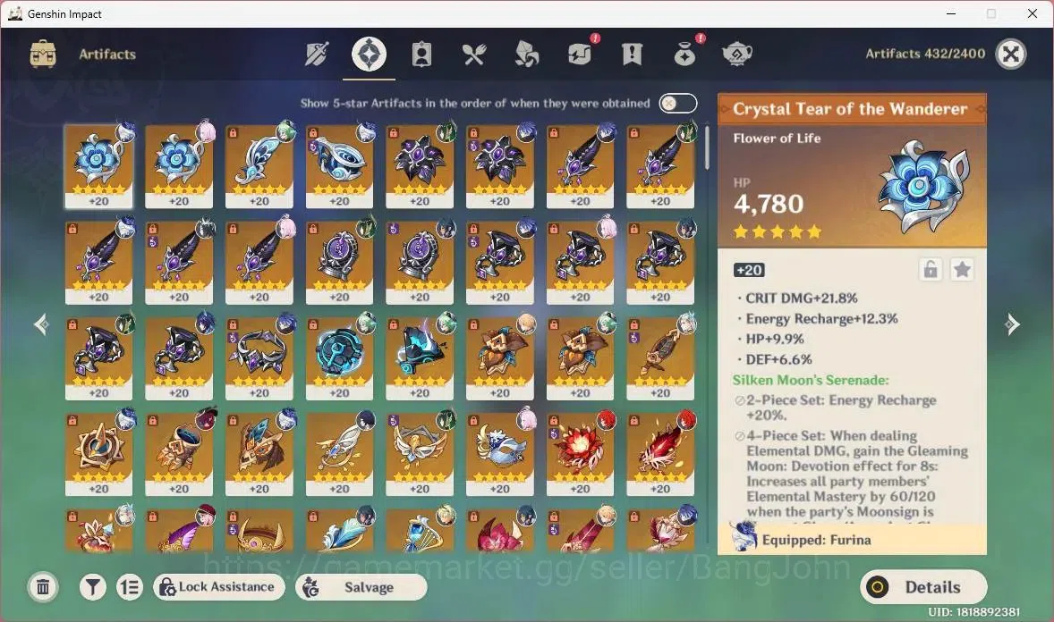 Genshin Impact Accounts ASIA | AR 56 | 5 Limited 5* char [Flins]+Sign,Furi image 10