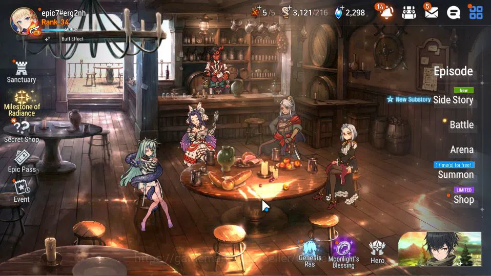Epic Seven Accounts Starter GLOBAL Unverif|4 ML(C Lilias,Belian,LW Peira,S Taeyou)+P Byblis,Fenne,etc|PoH+Bless ON|2,2K