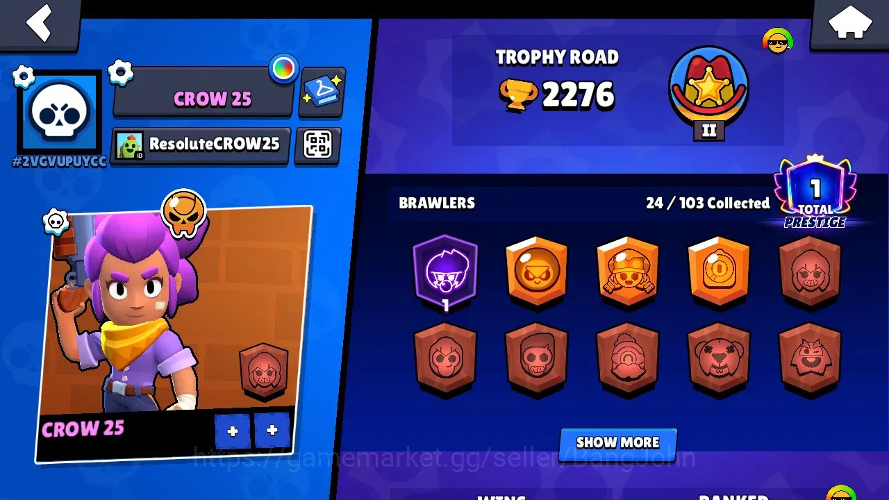 Brawl Stars Accounts Global | 2276 Thropy | 24 Brawlers - 2 Max Lvl.(Bi image 2