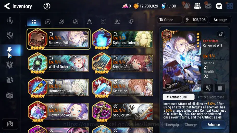 Epic Seven Accounts GLOBAL Unverif|New Era|4 ML(CLilias, TE Kayron, HL image 8