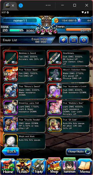 Grand Summoners Accounts Others GLOBAL|7 Ascend|Paladin Roy,Madoka Kaname TW,Islid,Summer Sakura,etc|Take mail|check 3