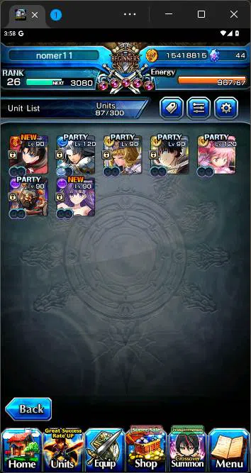 Grand Summoners Accounts Others GLOBAL|7 Ascend|Paladin Roy,Madoka Kaname TW,Islid,Summer Sakura,etc|Take mail|check 5