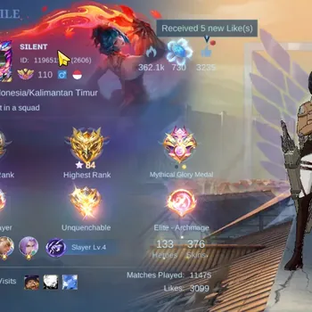 Mobile Legends: Bang Bang Accounts Collector Hero 133|Skin 376|Recall Seal Anvil|Fanny AOT,Gusion Naruto,Vexana