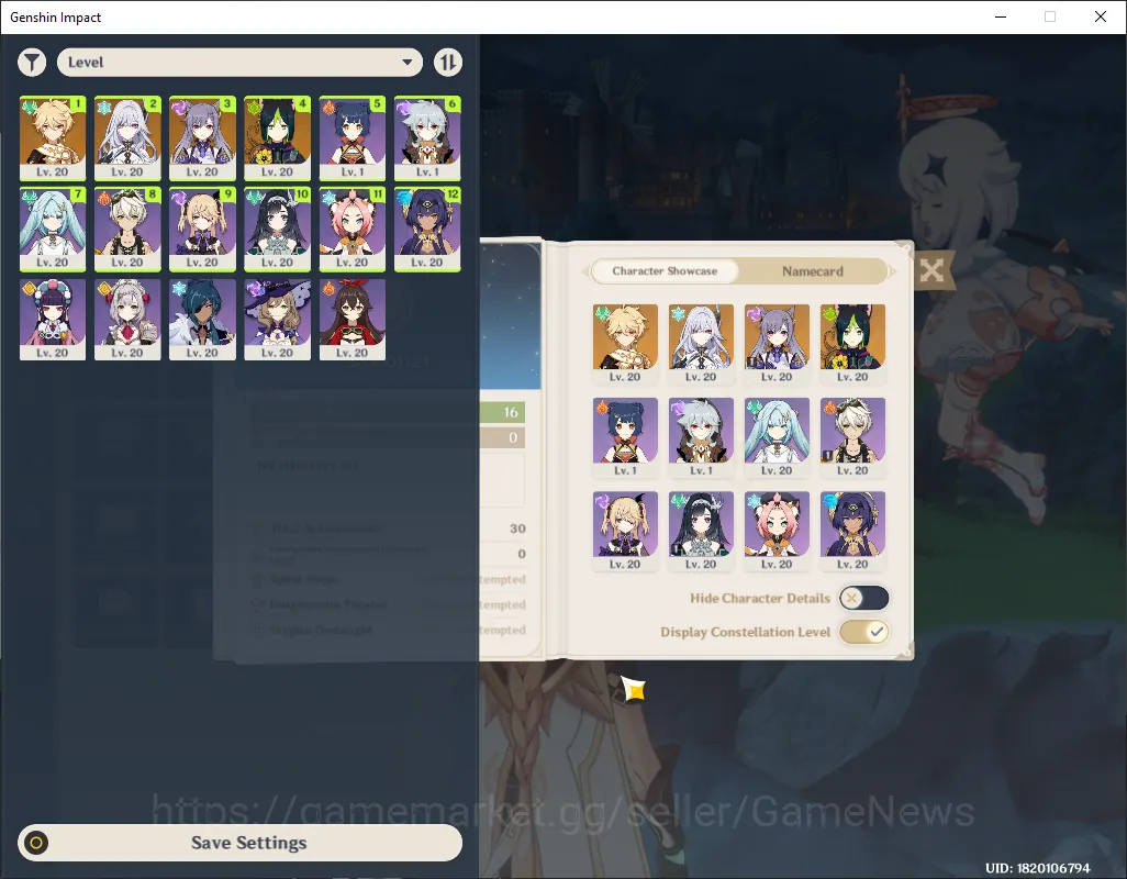 Genshin Impact Accounts Others Asia|AR 16|1 Limited Skirk + 2 Standard Tighnari & Keqing C1|All Unset|Low Quest & Map 1