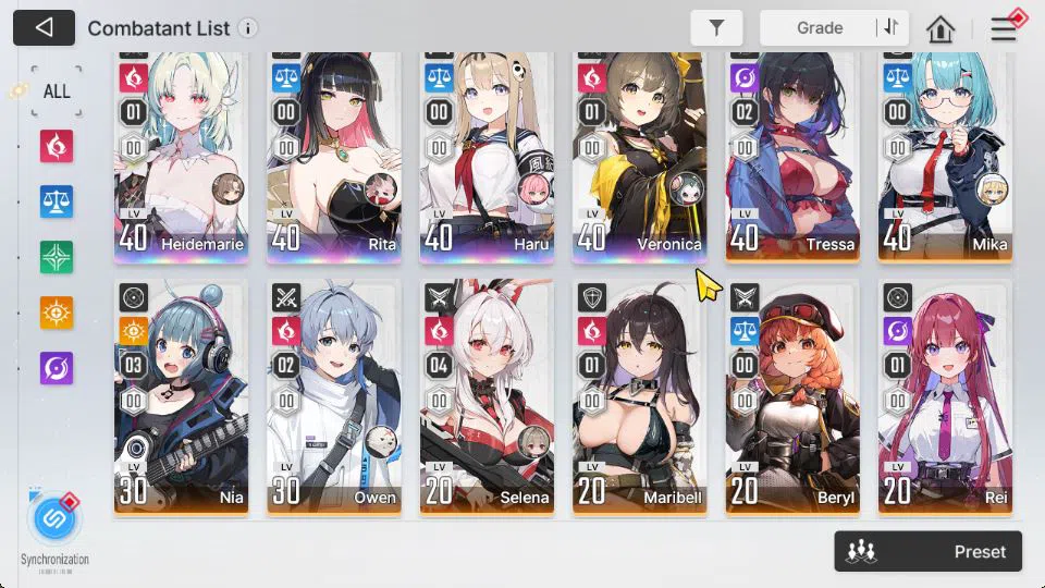 Chaos Zero Nightmare Accounts GLOBAL Lv38|4 SSR[HeidemarieM1,VeronicaM1,Rita,Har image 18