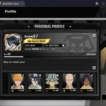 BLEACH: Soul Resonance Accounts Nuverse SEA|Lv.49| 5 SSR 4 Sign