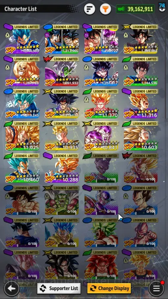 Dragon Ball Legends Accounts 39M Total Power|LV 161|2UL+3LR+18LL|SSG SS Gogeta, image 5