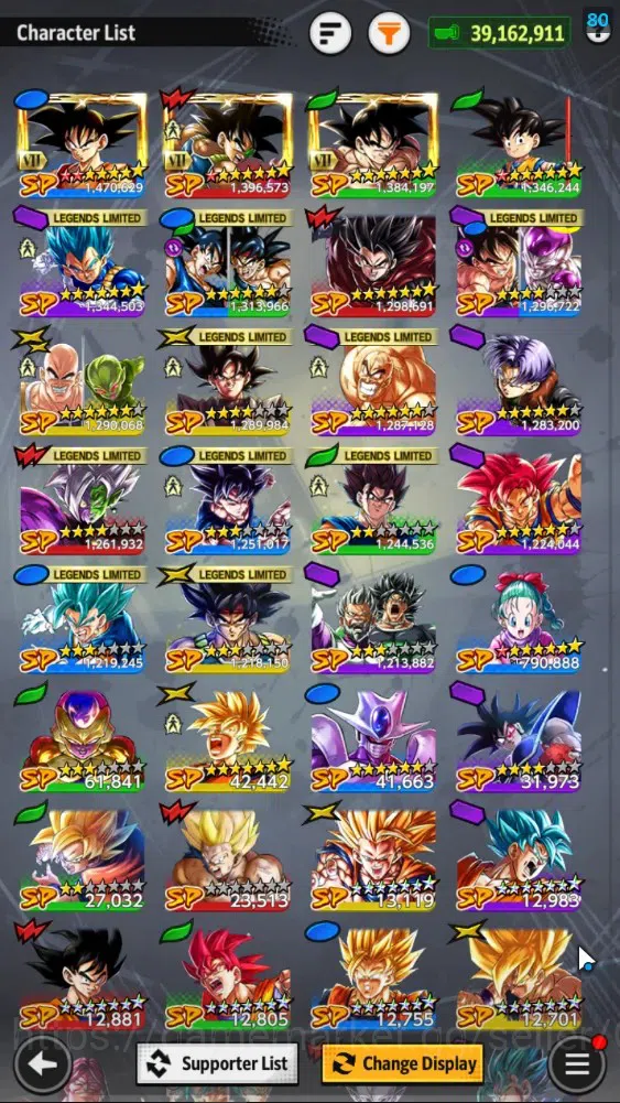 Dragon Ball Legends Accounts 39M Total Power|LV 161|2UL+3LR+18LL|SSG SS Gogeta, image 6