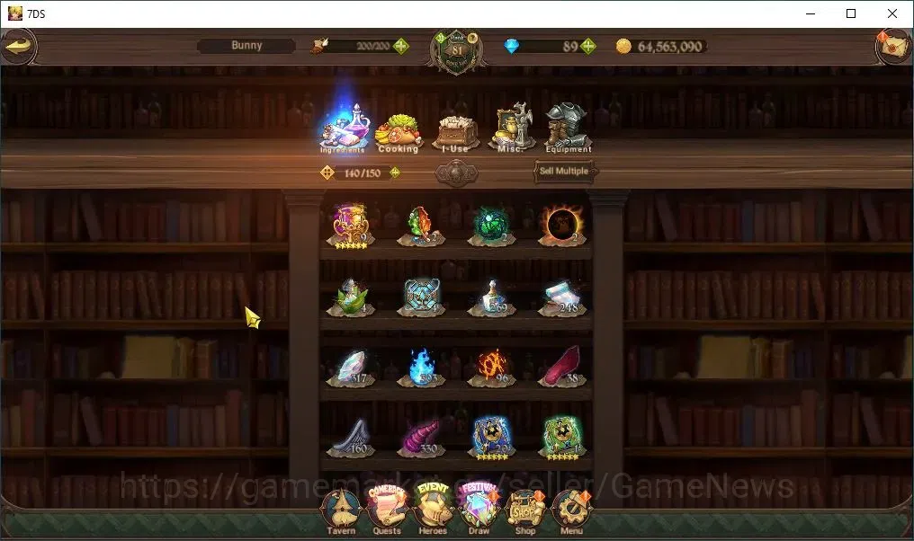 The Seven Deadly Sins: Grand Cross Accounts Endgame Global|73 LS+89 Dm|4,1M CC|2 LR+6 UR+Collab 17