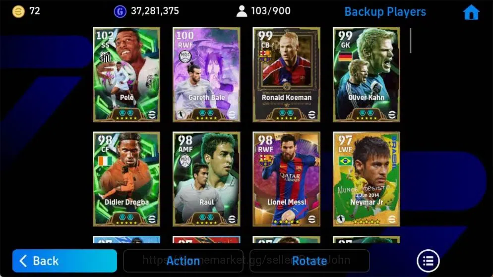 eFootball Accounts Mobile|PW 3213|Epic Pelé,Koeman,Kahn,Drogba,Batist image 3