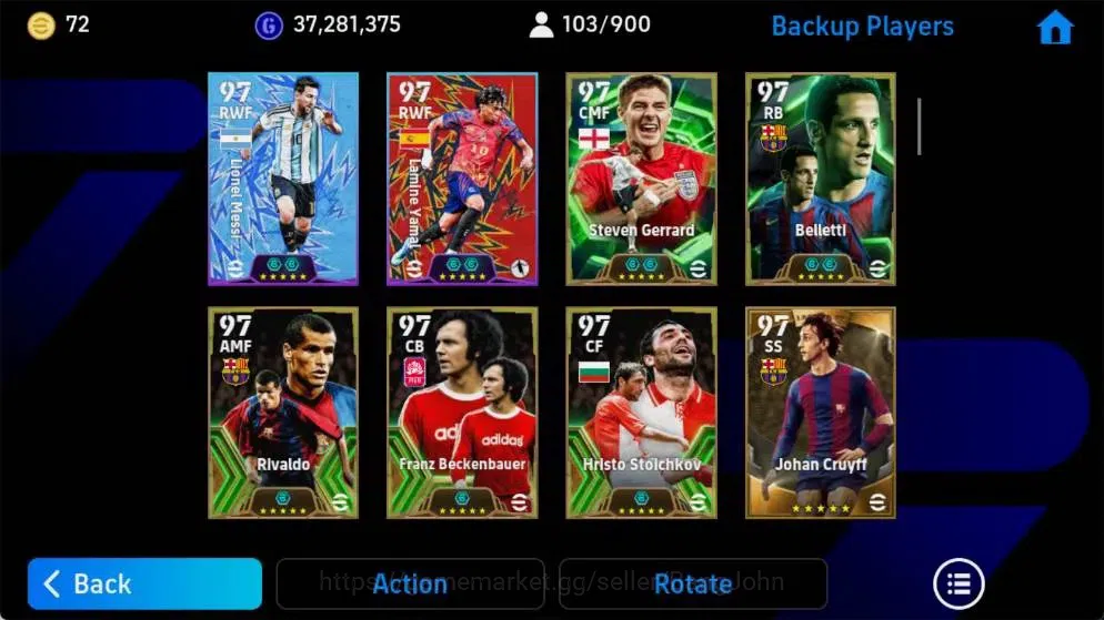 eFootball Accounts Mobile|PW 3213|Epic Pelé,Koeman,Kahn,Drogba,Batist image 4