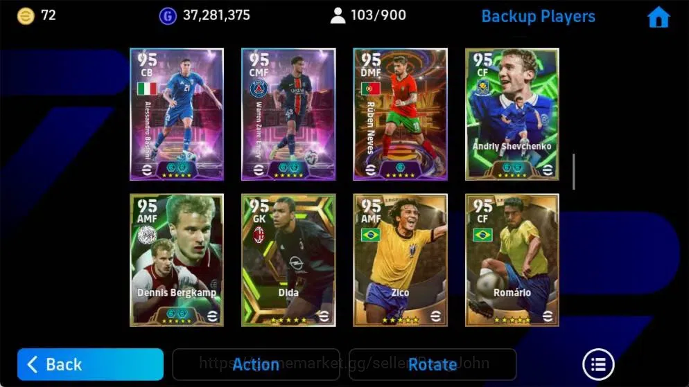 eFootball Accounts Mobile|PW 3213|Epic Pelé,Koeman,Kahn,Drogba,Batist image 8