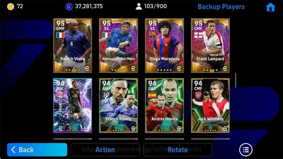 eFootball Accounts Mobile|PW 3213|Epic Pelé,Koeman,Kahn,Drogba,Batist image 9