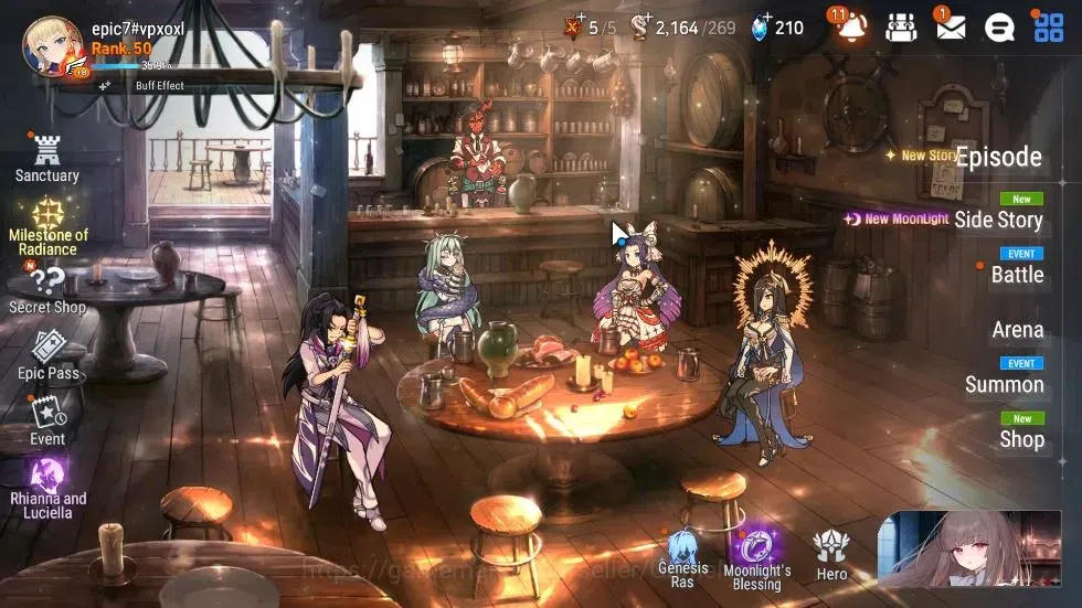 Epic Seven Accounts GLOBAL Unverif|New Era|5 ML(Rhiana n Luciel,NM Lun image 1