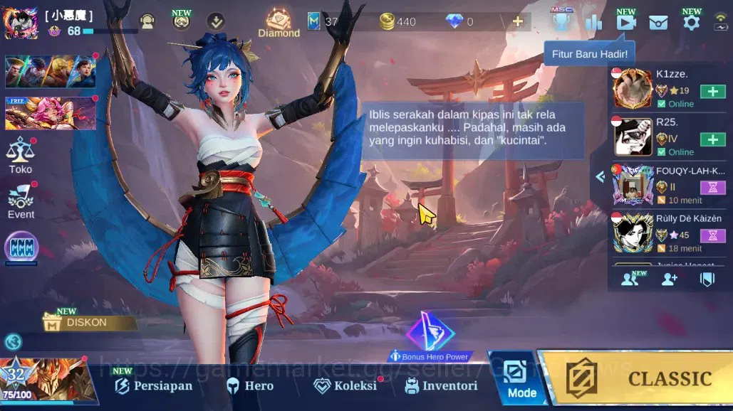 Mobile Legends: Bang Bang Accounts Collector Hero 122|Skin 227|Highest Imortal 128|Karina KOF,Prime 1