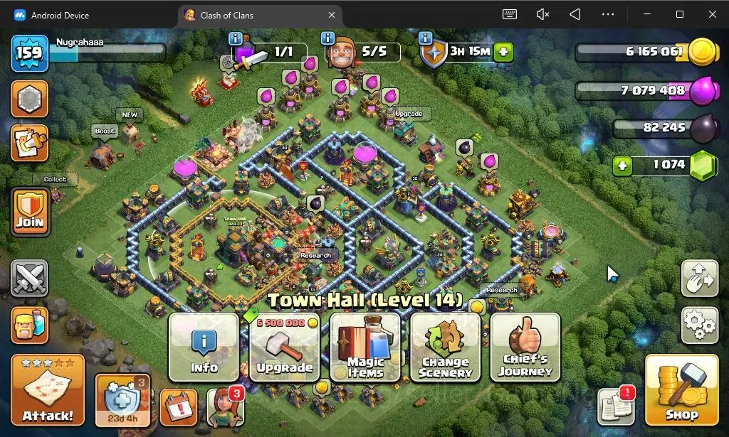 Clash of Clans Accounts LV 159|TH 14-BH 10|HH 8|Limited Skin|BK 44,AQ 75,G image 1