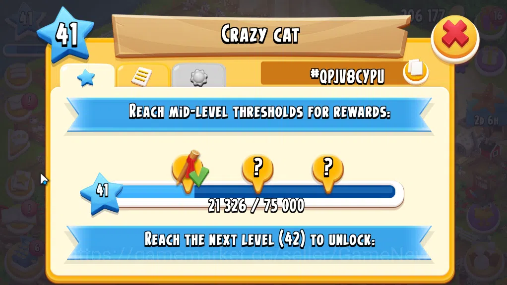 Hay Day Accounts Level 41| Barn Storage 1100 + Silo Storage 650 | 206k Coins,27 Dm |CN ON|Log Supercell ID|Take Email|Check 10