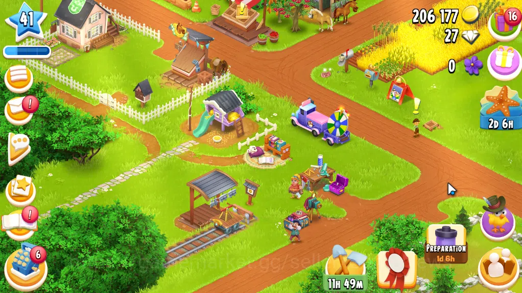 Hay Day Accounts Level 41| Barn Storage 1100 + Silo Storage 650 | 206k Coins,27 Dm |CN ON|Log Supercell ID|Take Email|Check 4