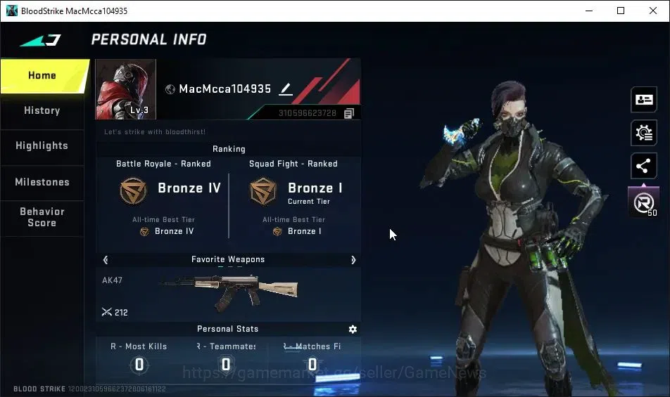 Blood Strike Accounts ASIA|Starter|Melee ULTRA Talon Knife-Sanctum|ULTRA image 2