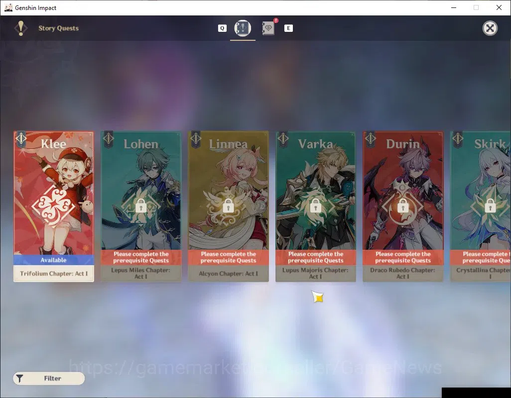 Genshin Impact Accounts Reroll ASIA|AR 39|2 Limited + 1 (*5 Weapon)|(Skirk)+Sign,Yumemizuki Mizuki|Mc Male|Take Mail|Check 17