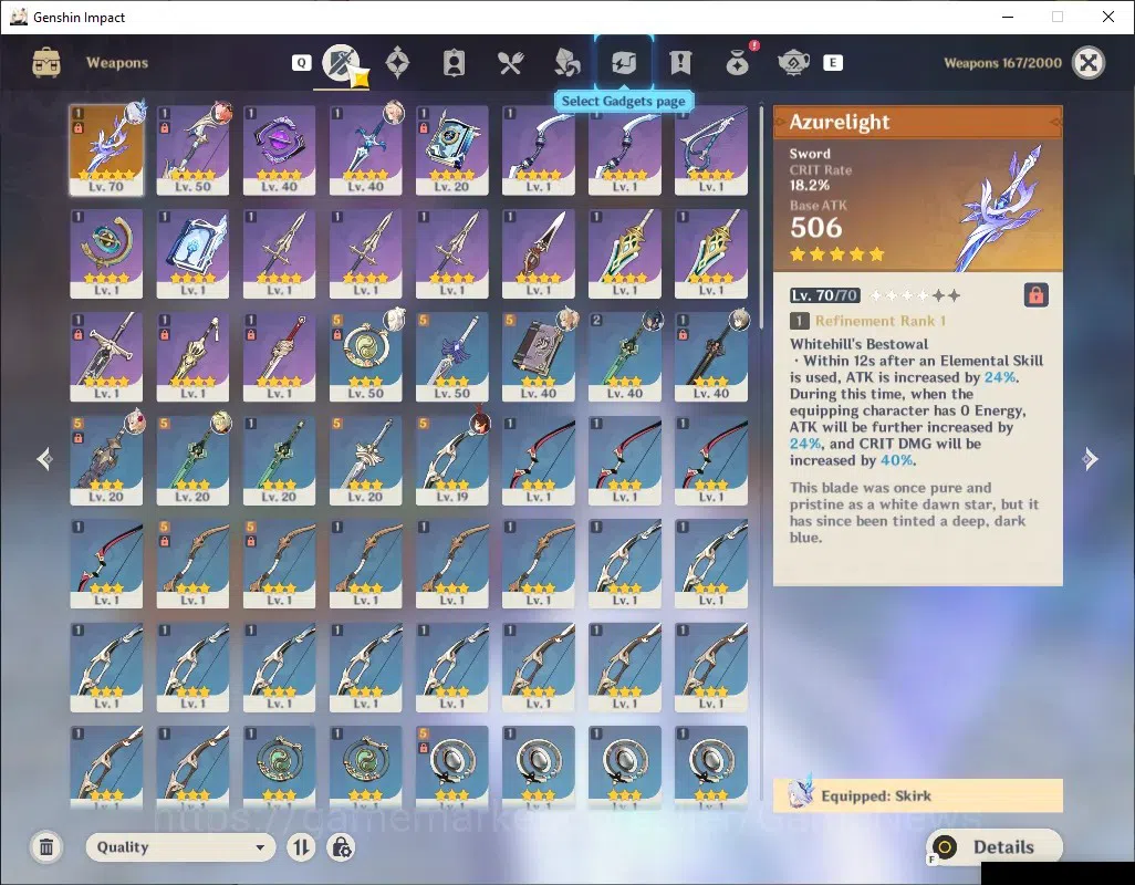Genshin Impact Accounts Reroll ASIA|AR 39|2 Limited + 1 (*5 Weapon)|(Skirk)+Sign,Yumemizuki Mizuki|Mc Male|Take Mail|Check 3