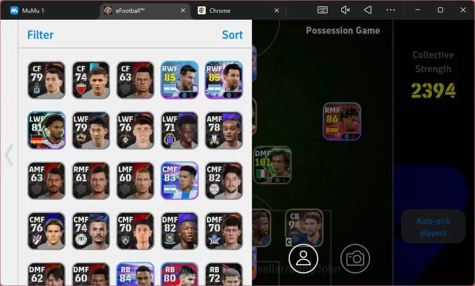 eFootball Accounts Mobile|PW 2394|Starter |Bigtime Dimarco|Epic Pirlo image 2