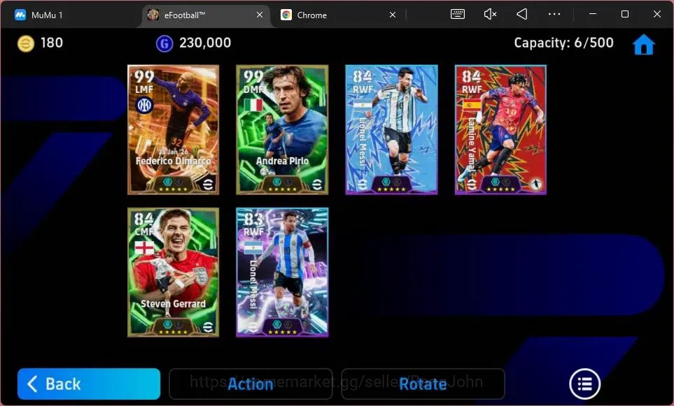 eFootball Accounts Mobile|PW 2394|Starter |Bigtime Dimarco|Epic Pirlo image 3