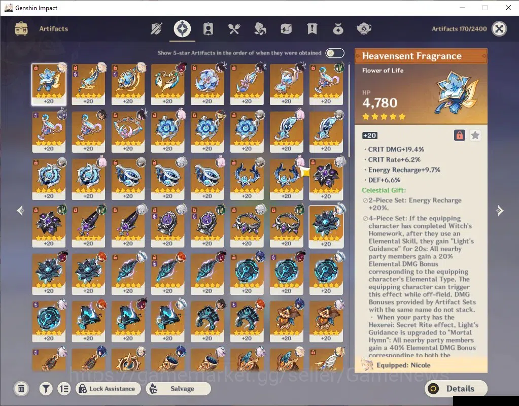 Genshin Impact Accounts ASIA|Free HSR|AR 60|19 Limit + 7 (*5Wep)|Columbina image 4