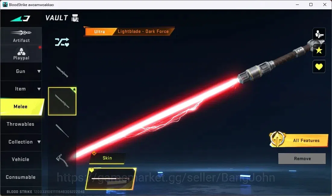 Blood Strike Accounts ASIA | ULTRA MELE: Lightblade-Dark Force | 2 LEGEN image 4