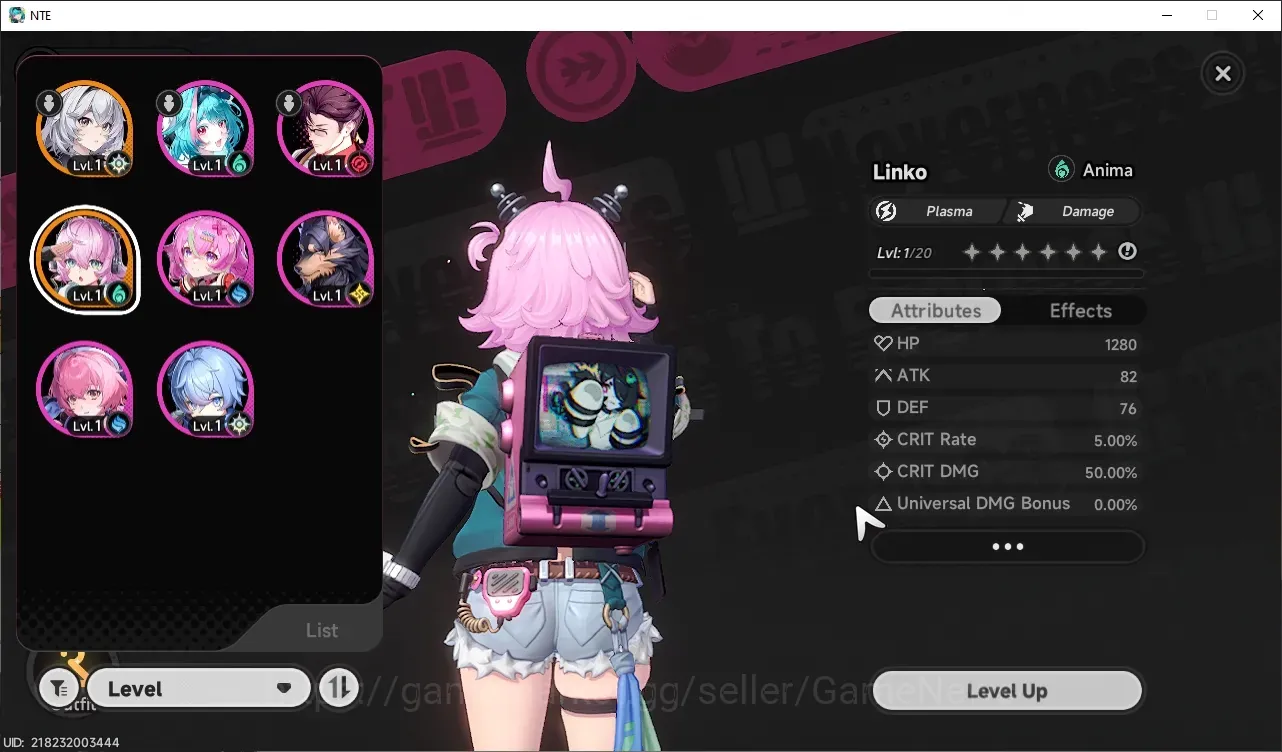 Neverness to Everness Accounts GLOBAL SEA|HL 3|1 S-Class Limited| Linko + Glider |6 A-Class|S-Class Selector 40/50|Female 1