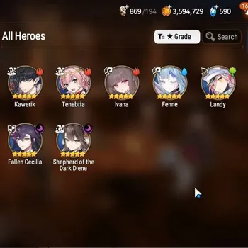 Epic Seven Accounts Starter Global|Unverif|Starter 2ML(Shepherd Dark Diene,F.Cecilia)|PoH+Bless ON|Theater