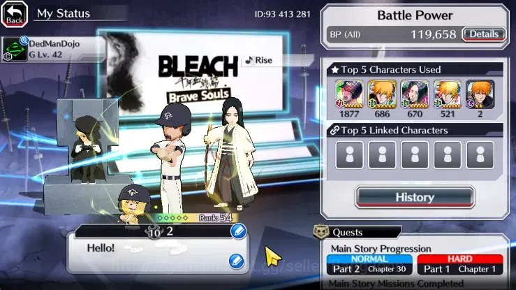 Bleach: Brave Souls Accounts Starter Global |7K Orb+FreshStory Starter| Ichigo 3