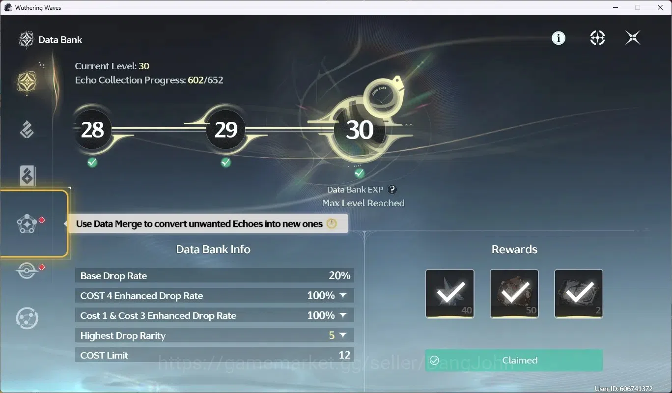 Wuthering Waves Accounts EU|UL 49|Rank 5|2 Char Limit [Lucy RC6, Rebecca]+S image 4
