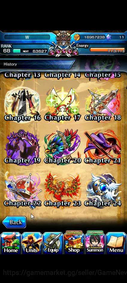 Grand Summoners Accounts Global|Rank 68|16 Ascend+8 TW|[Inumuta,Chloe,DL Ri image 11