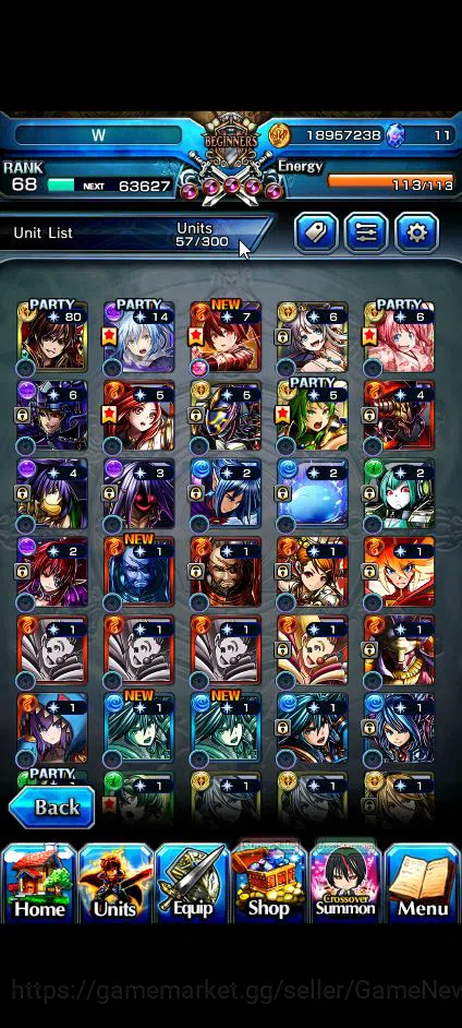 Grand Summoners Accounts Global|Rank 68|16 Ascend+8 TW|[Inumuta,Chloe,DL Ri image 16