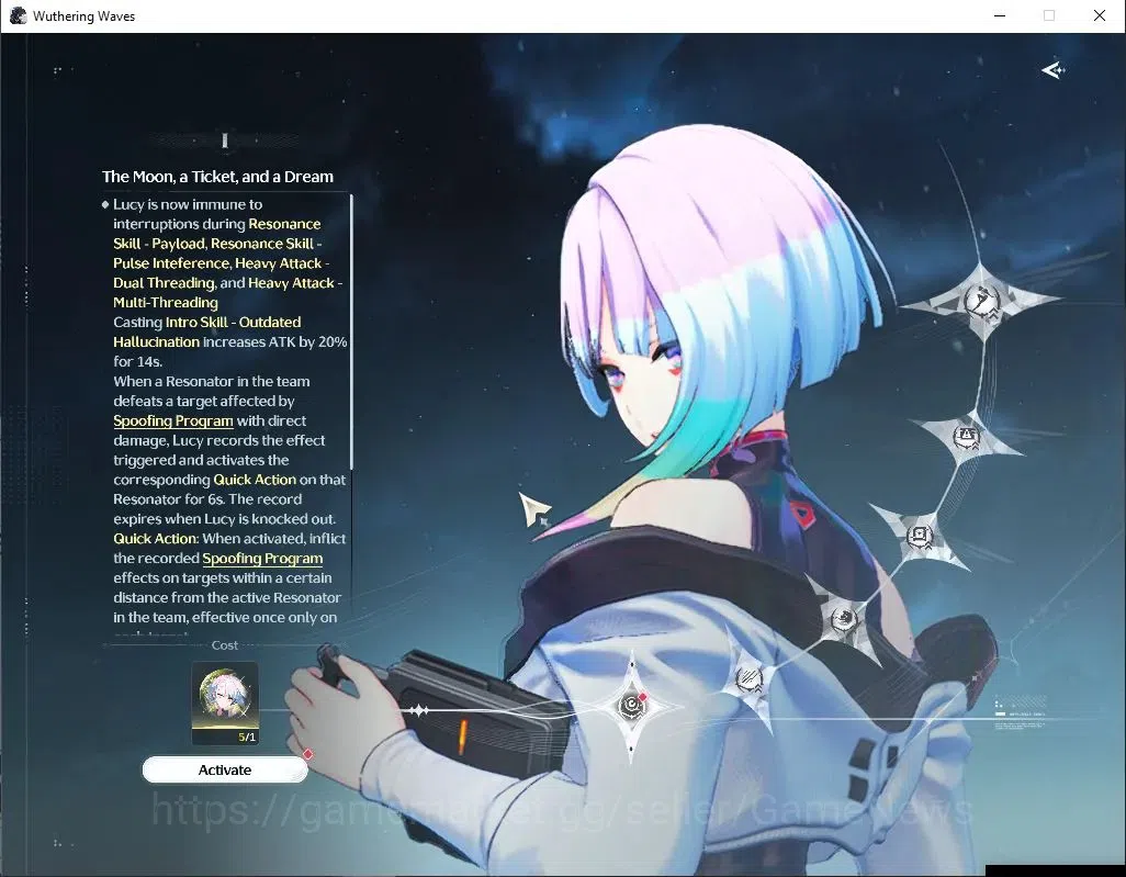 Wuthering Waves Accounts SEA|UL 48|2 Limited| (Lucy R5,Rebecca) |Female MC| image 3