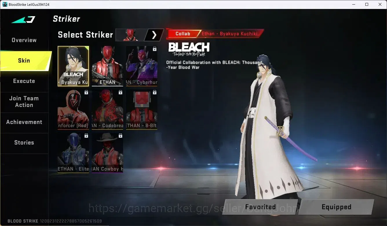 Blood Strike Accounts ASIA | BLEACH Byakuya Kuchiki | Ultra QBZ95-Endles image 6